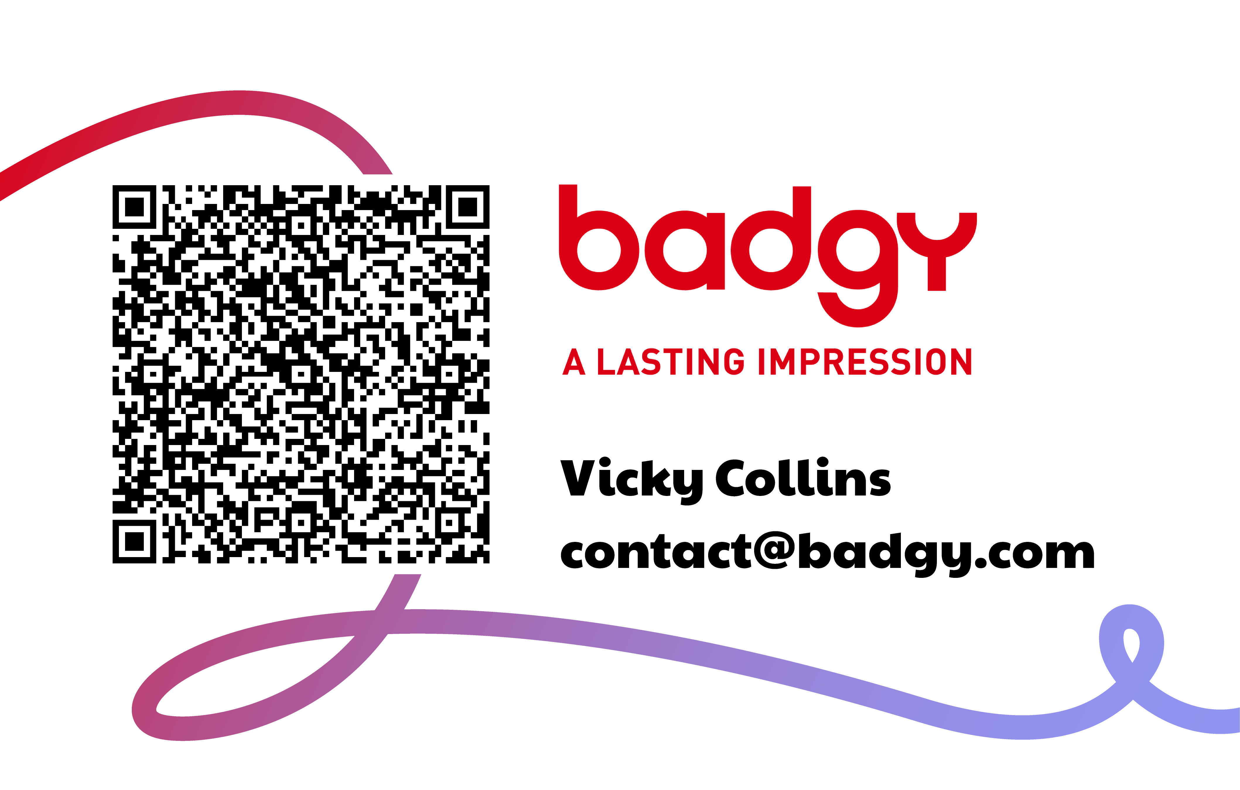 vcard business card with QR code